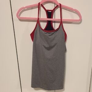 Fila Gray and Red Women's Tank Top